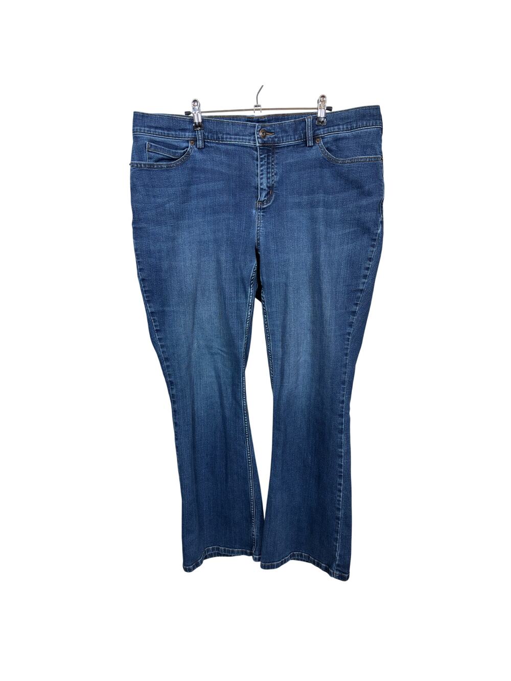 Duluth Trading Co Daily Denim Bootcut Jeans Womens 18W Blue Stretch